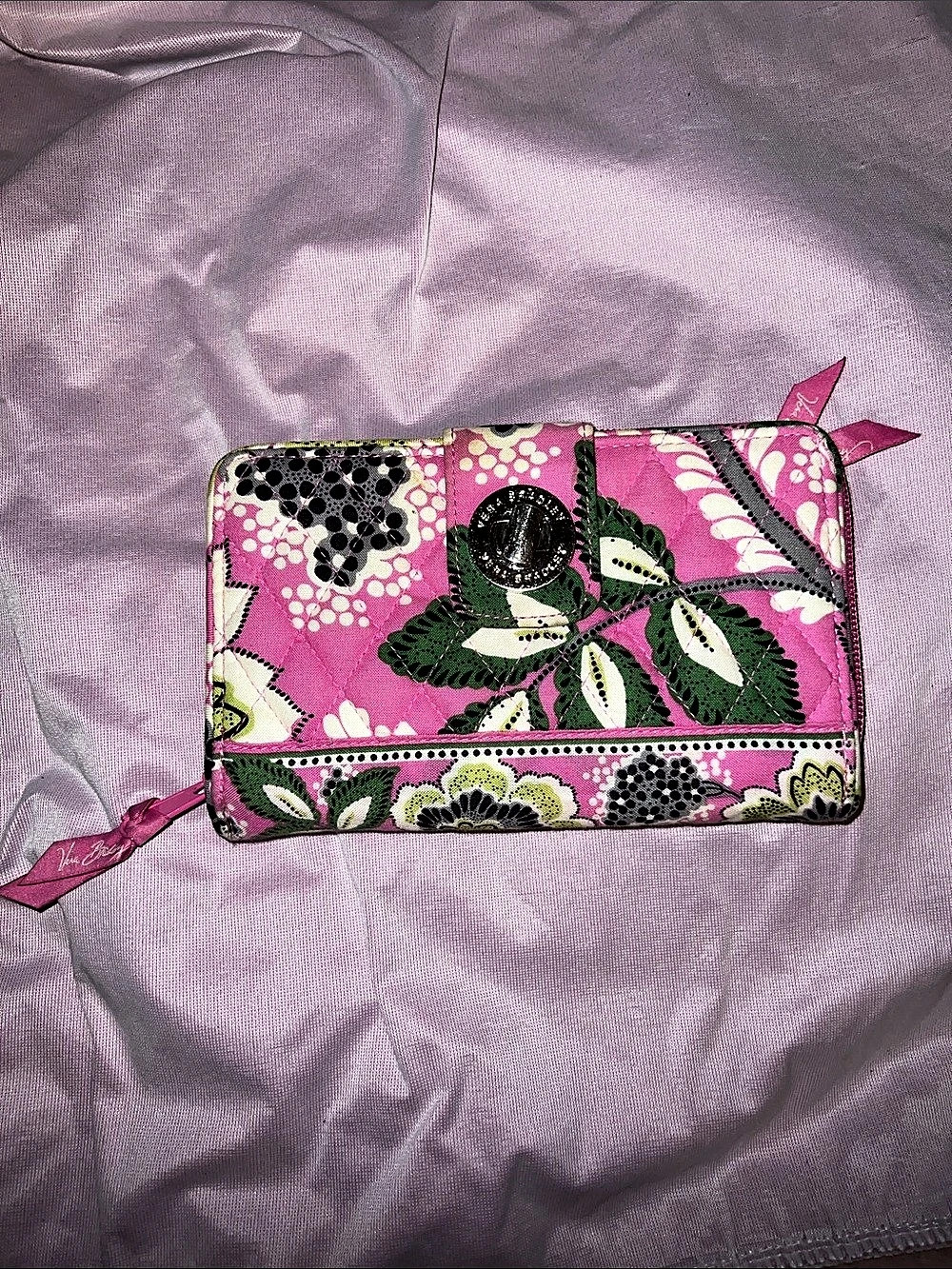 Vera Bradley All In One Crossbody / Lizzy Wallet (Java Blue / Indigo Pop